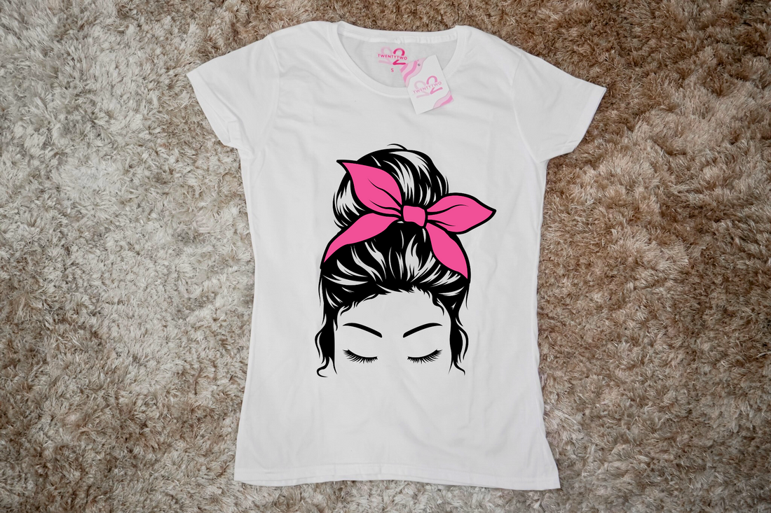 Donna - T shirt Mom Life fiocco rosa